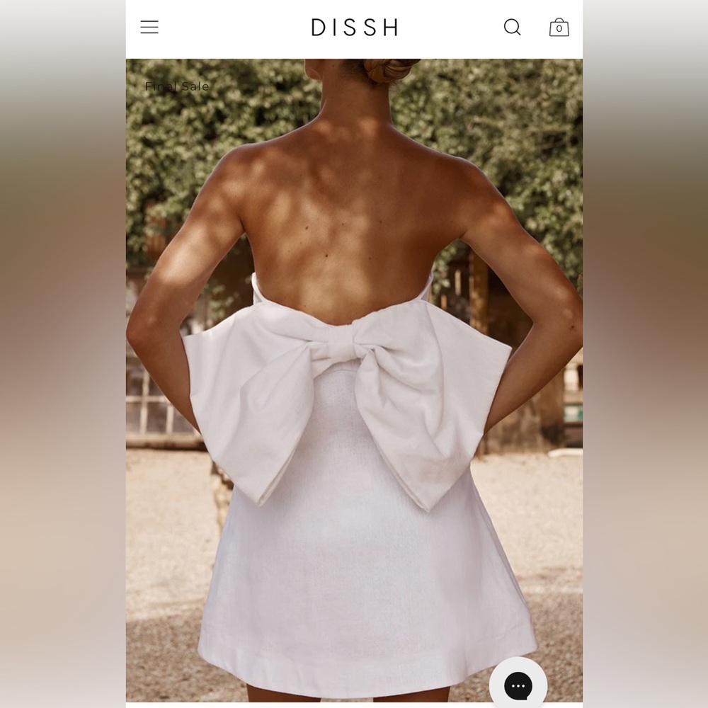 Dissh Aisle White Bow Dress